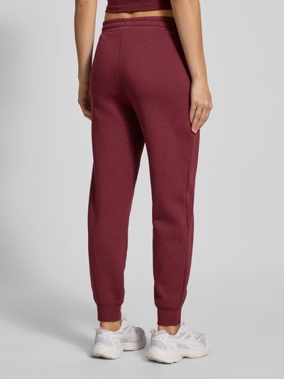 PUMA Slim fit sweatpants met labelstitching Bordeaux - 5