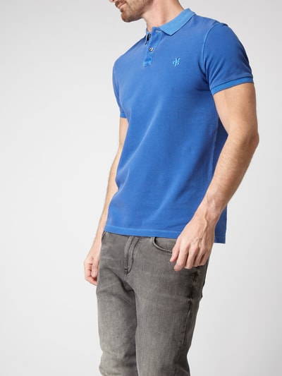 Marc O'Polo Poloshirt met geborduurd logo Oceaanblauw - 4