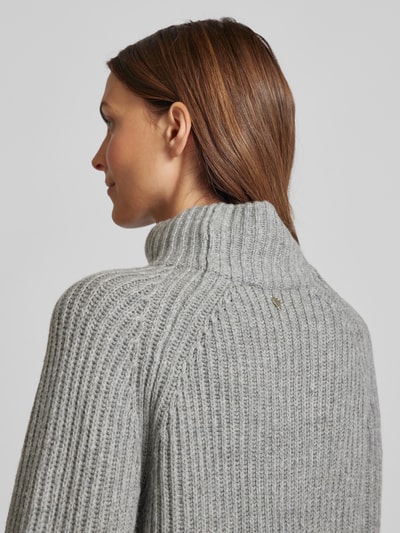 MOS MOSH Gebreide pullover met turtleneck, model 'Thyra' Middengrijs - 3