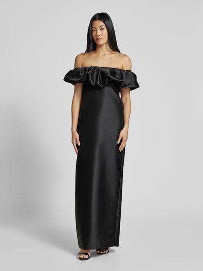 Vera Wang Bride Abendkleid mit Gehschlitz Modell 'ALSSACE' Black 4