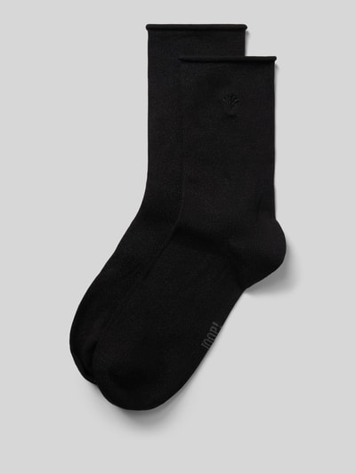 Productfoto, Socken aus Viskose-Mix im 2er-Pack van JOOP! collectie voor dames, Materiaalmix met viscose, nauwsluitend model, zwart, gladde textuur