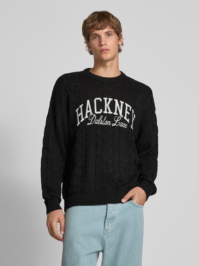 Only & Sons Regular fit gebreide pullover van katoenmix, model 'MACK' Zwart - 4