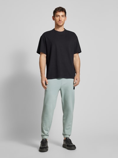 HUGO Sweatpants mit Label-Patch Modell 'Dimacs' Mint 1