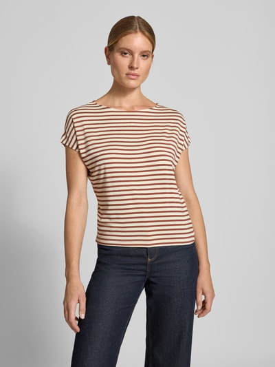 s.Oliver RED LABEL Relaxed Fit T-Shirt aus Viskose-Mix Mittelbraun Mel 4