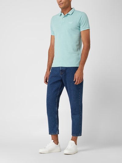 Superdry Katoenen poloshirt  Mintgroen gemêleerd - 1