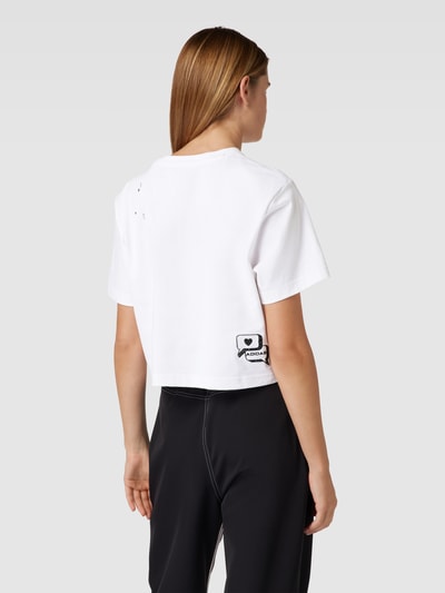 ADIDAS SPORTSWEAR Cropped T-Shirt mit Label-Stitching Weiss 5