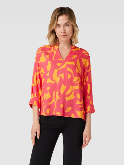 Better Rich Blouse met all-over motief, model 'Elli' Oranje - 4