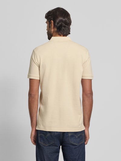 Lerros Poloshirt mit Label-Stitching Sand 5