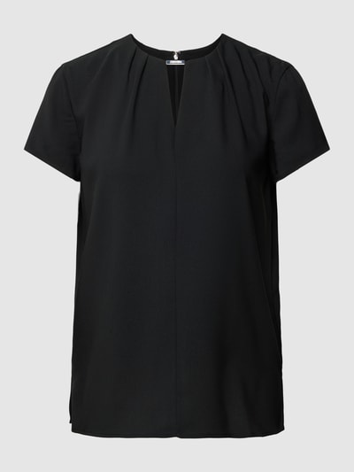 Calvin Klein Womenswear Blusenshirt mit Schlüsselloch-Ausschnitt Black 2