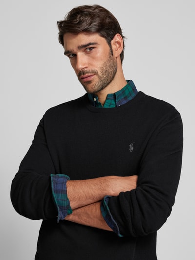 Polo Ralph Lauren Strickpullover aus Lanawolle mit Rundhalsausschnitt Black 3