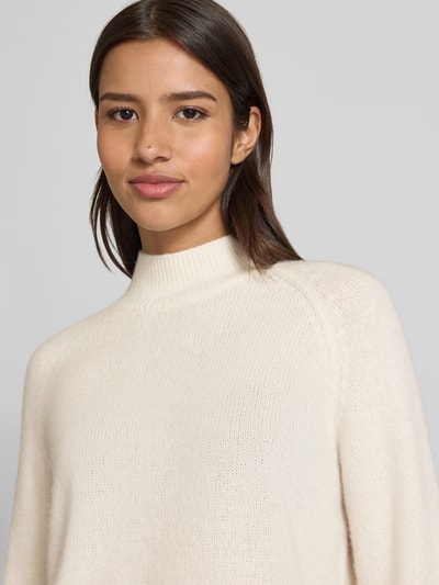 HUGO Relaxed Fit Strickpullover aus Woll-Mix mit Alpaka Modell 'SURPIO' Offwhite 3
