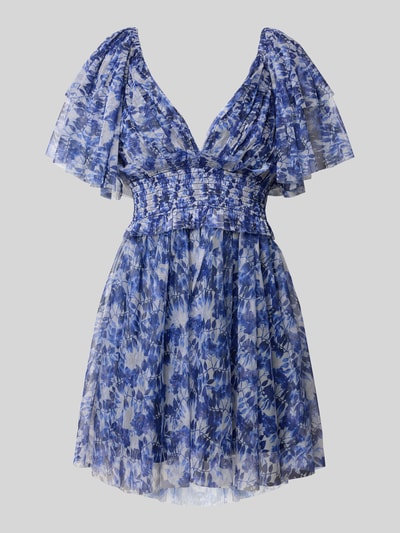 LACE & BEADS Cocktailkleid mit Volants Dunkelblau 2