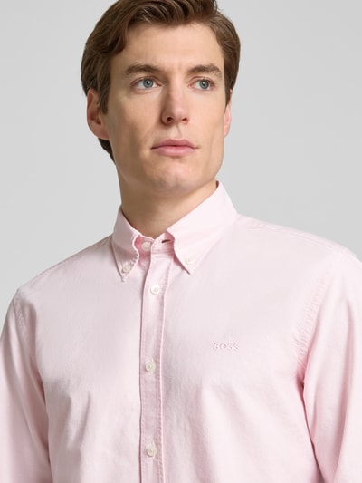 BOSS Regular Fit Business-Hemd mit Button-Down-Kragen Modell 'Roan' Rosa 3