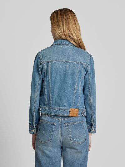 Zadig & Voltaire Jeansjacke mit Paspeltaschen Modell 'KIOKA' Jeansblau 5