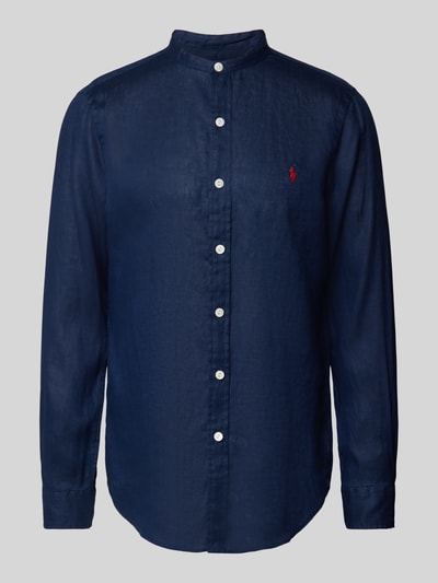 Polo Ralph Lauren Slim fit vrijetijdsoverhemd van linnen met maokraag Marineblauw - 2