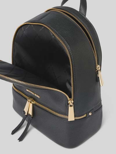 MICHAEL Michael Kors Lederrucksack mit Label-Applikation Modell 'RHEA' Black 5