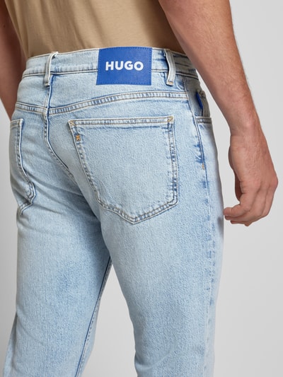 Hugo Blue Regular Fit Jeans im 5-Pocket-Design Modell 'Ash' Hellblau 3