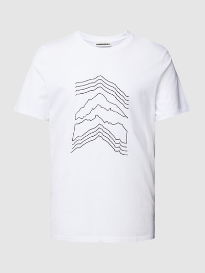Armedangels T-Shirt mit Label-Print Modell 'JAAMES' Weiss 2