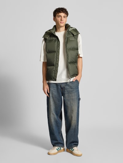 Tommy Jeans Regular Fit Daunenweste mit abnehmbarer Kapuze Dunkelgruen 1