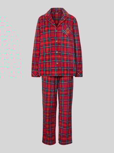 Lauren Ralph Lauren Pyjama met reverskraag Rood - 1