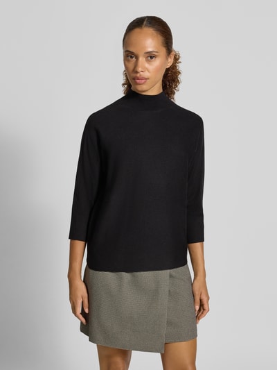 COMMA regular fit sweatshirt van viscosemix Zwart - 4