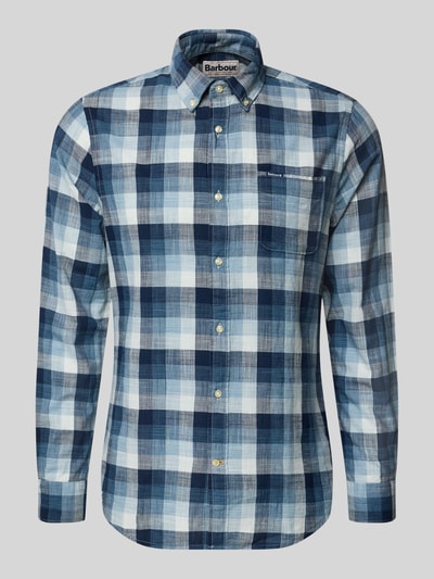 Barbour Tailored Fit Freizeithemd aus reiner Baumwolle Marine 2