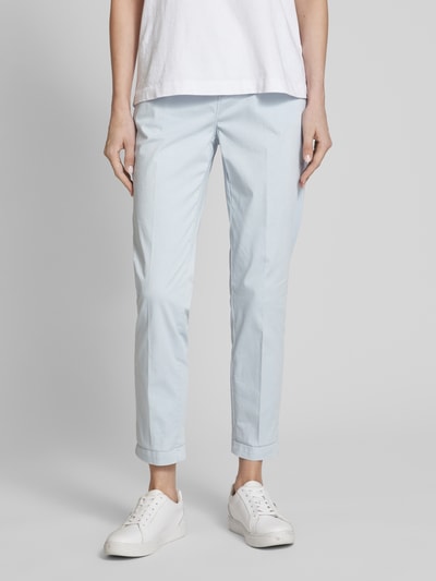 MAC Slim fit chino met verkort model, model 'TURN UP' Lichtblauw - 4