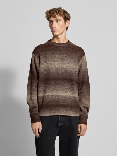 Jack & Jones Strickpullover mit Rundhalsausschnitt Modell 'JORMEADOWS' Mittelbraun 4