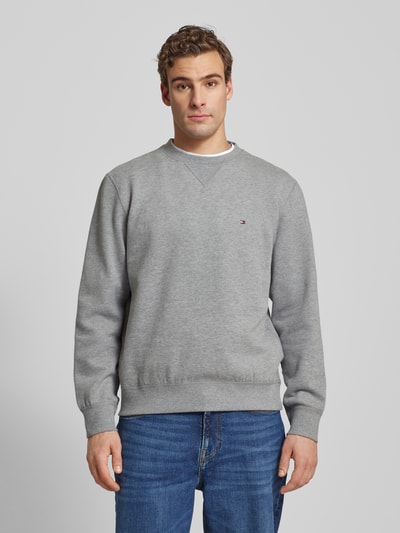 Tommy Hilfiger Sweatshirt mit Logo-Stitching Hellgrau 4