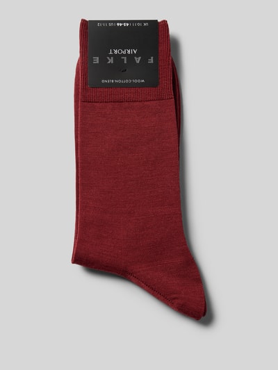 Falke Socken aus Schurwoll-Mix mit Logo-Print Modell 'Airport' Rostrot 3