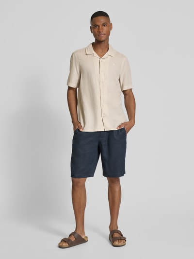 CK Calvin Klein Koszula casualowa o kroju regular fit z mieszanki lnu i bawełny Beżowy 1