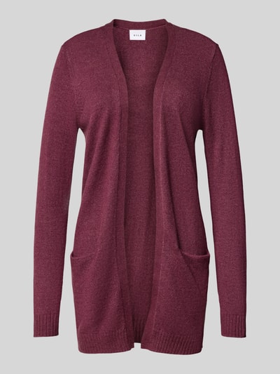 Vila Strickjacke mit offener Vorderseite Modell 'RIL' Pflaume 2