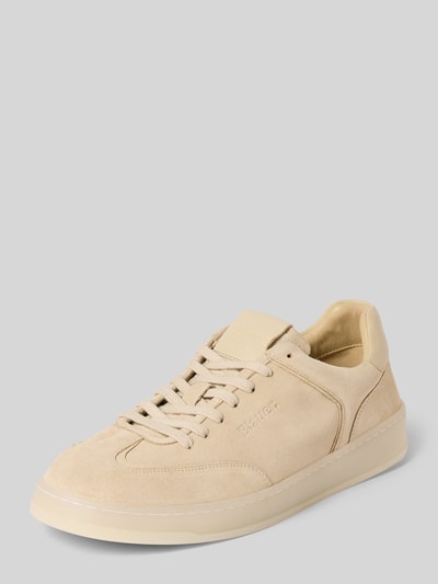 Blauer USA Sneaker aus echtem Leder mit Logo-Prägung Modell 'Farrell' Beige 1