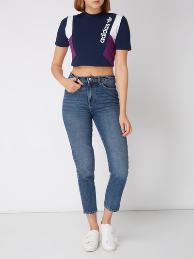 adidas Originals Crop-Shirt mit Logo-Print Lila 1