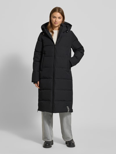 IQ Studio Gewatteerde jas met capuchon Zwart - 4