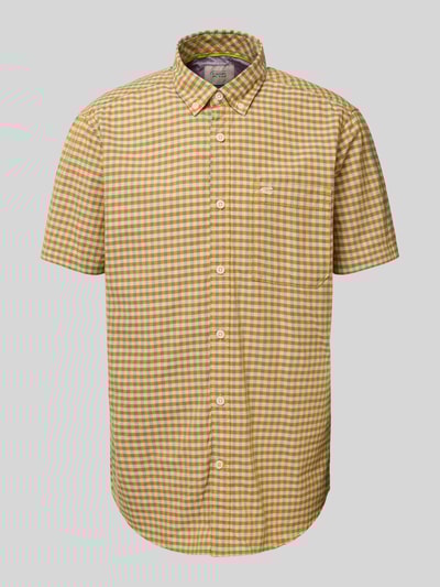 camel active Regular Fit Freizeithemd mit Button-Down-Kragen Hellgelb 2