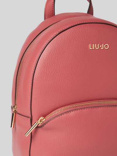 Liu Jo White Rucksack in Leder-Optik mit Label-Detail Koralle 3