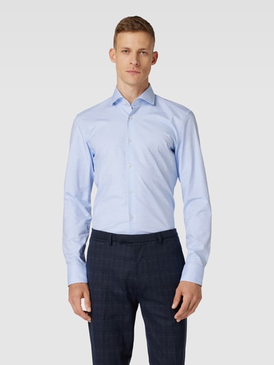 BOSS Slim Fit Business-Hemd mit Allover-Muster Modell 'Hank' Weiss 4