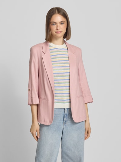 ONLY Relaxed Fit Blazer aus Viskose-Leinen-Mix Modell 'GOA' Hellrosa 4