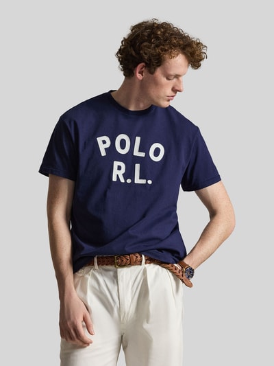 Polo Ralph Lauren Loose Fit T-Shirt aus reiner Baumwolle Marine 4