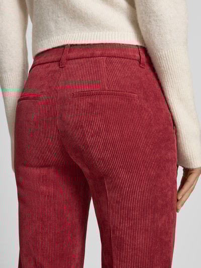 Luisa Cerano Wide Leg Hose mit Strukturmuster Kirsche 3