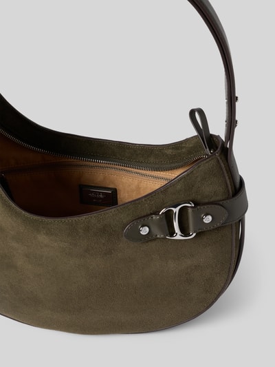 Lauren Ralph Lauren Handtas van echt runderleer met sierapplicatie Olijfgroen - 5