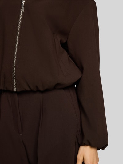 Tom Tailor Regular Fit Blouson mit Viskose-Anteil Dunkelbraun 3