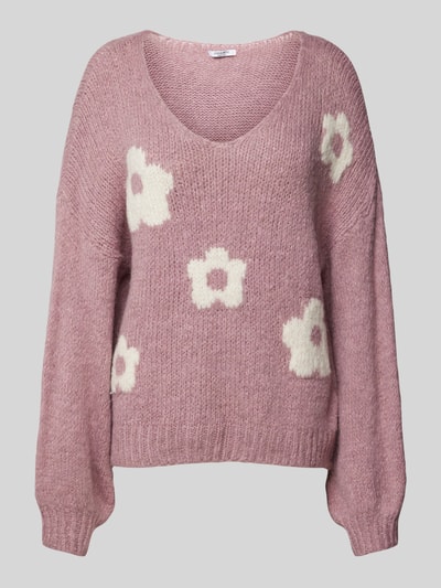 ZABAIONE Gebreide pullover met ribboorden Roze - 2