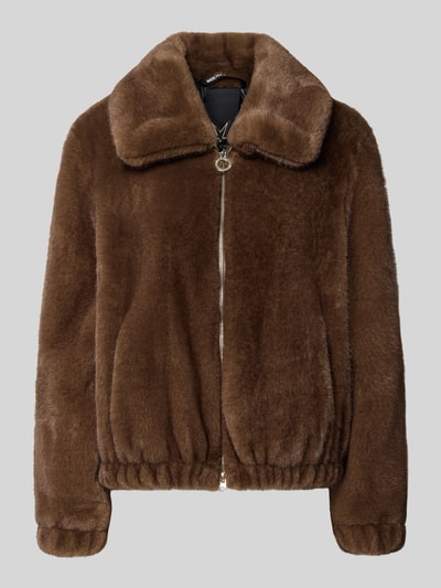 Produktfoto, Regular Fit Jacke aus Kunstfell von FUCHS SCHMITT in Braun, Umlegekragen, weiche Textur, Zweiwege-Reißverschluss, Damenmode