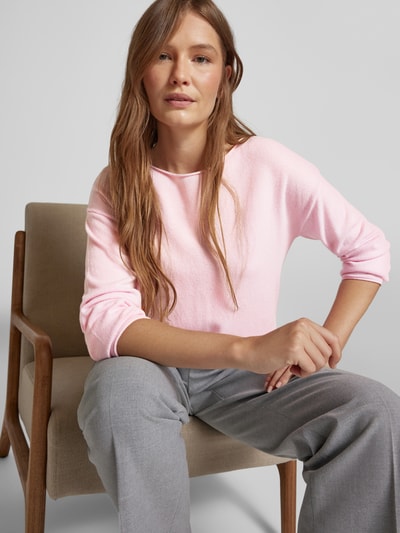 Brax Gebreide pullover met boothals, model 'LIZ' Roze - 3