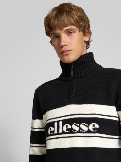 Ellesse Strickpullover mit Troyer-Kragen Modell 'PALLONI' Black 3