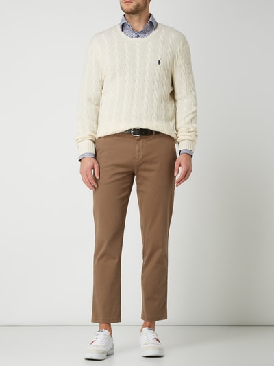 Tommy Hilfiger Chino met stretch Hazelnoot - 1