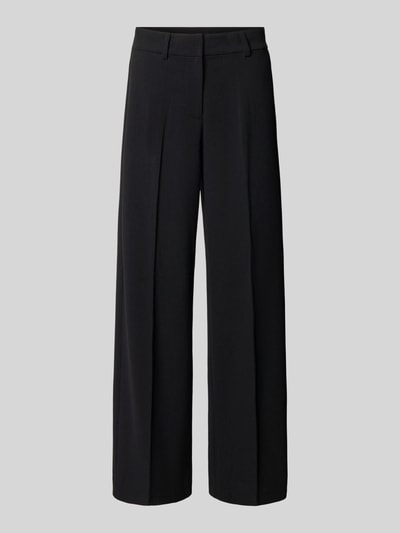 Produktfoto, schwarze Regular Fit Weite Hose mit Bügelfalten Modell 'KALINA' von ONLY, glatter Stoff, Damen Weite Hose von ONLY
