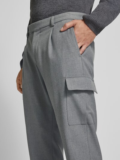 Cinque Slim fit pantalon met cargozakken Lichtgrijs - 3